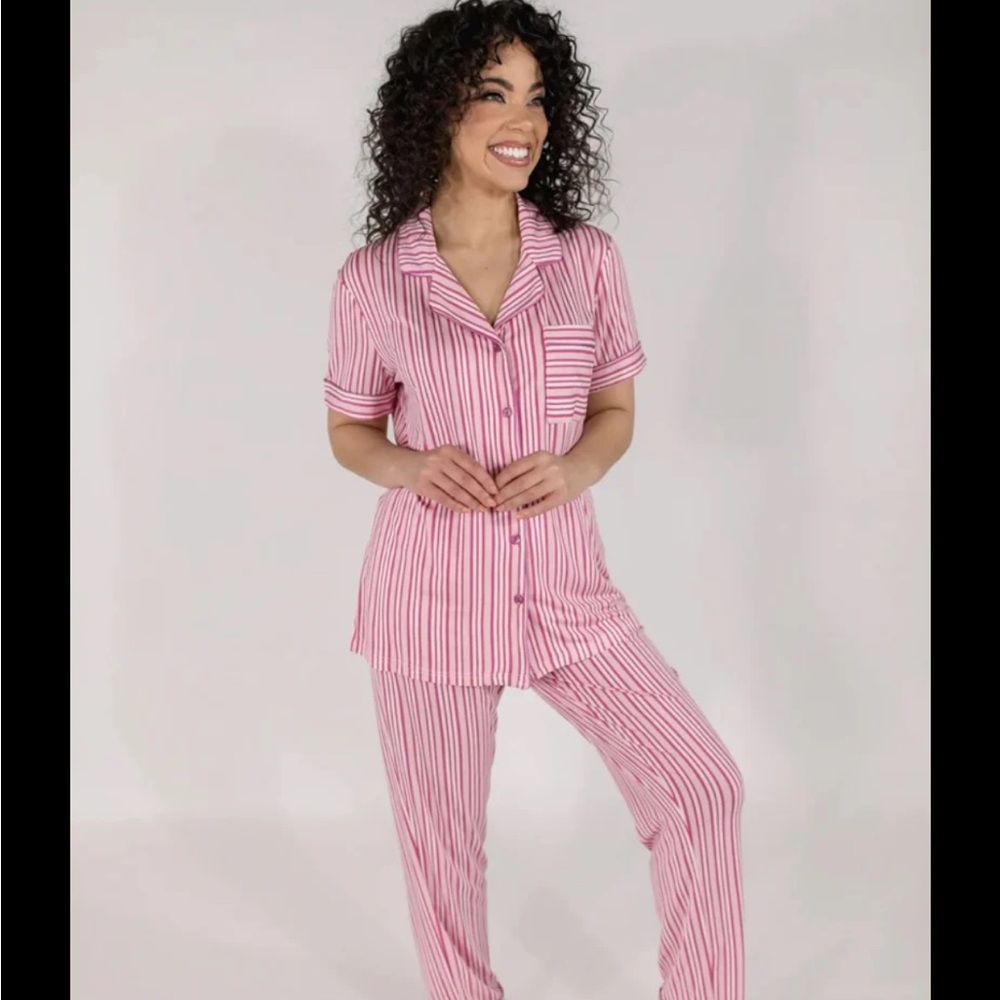Striped Pink Pajama Set